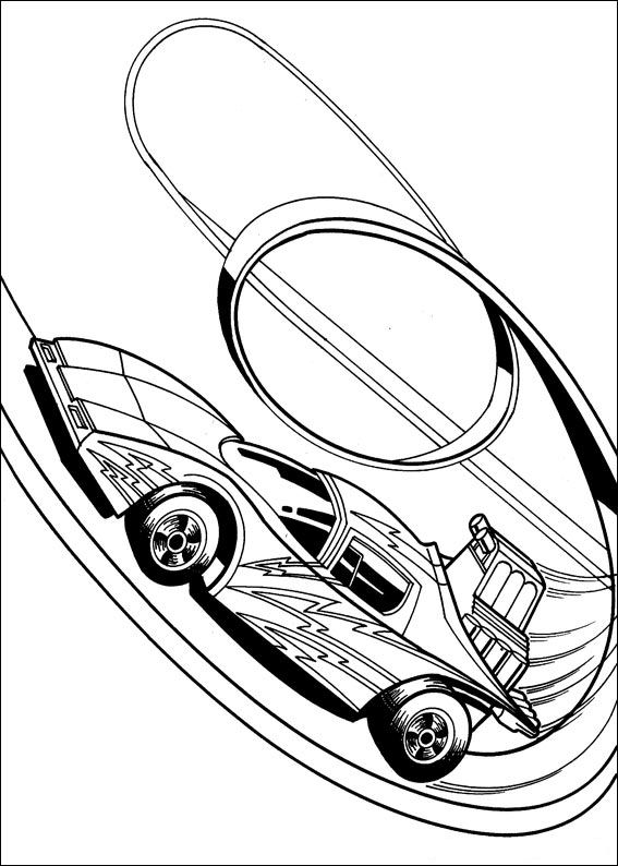 Plansa de colorat cu Hot Wheels 22 15
